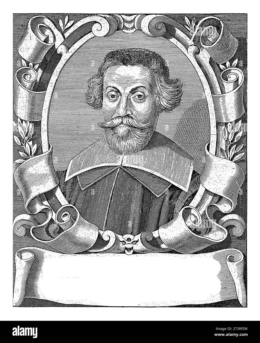 Portrait de l'avocat Paulus Tomasinus, Giovanni Georgi, 1600 - 1699, gravé vintage. Banque D'Images