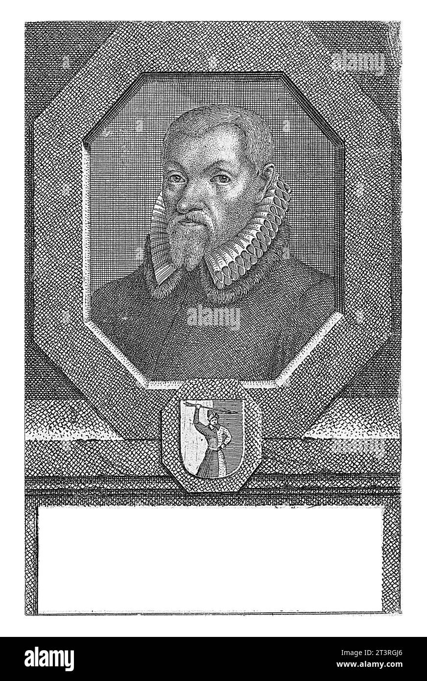 Portrait de Hans Flenz, Johann Friedrich Leonard, 1669 Portrait de Hans Flenz, marchand à Nuremberg. Banque D'Images