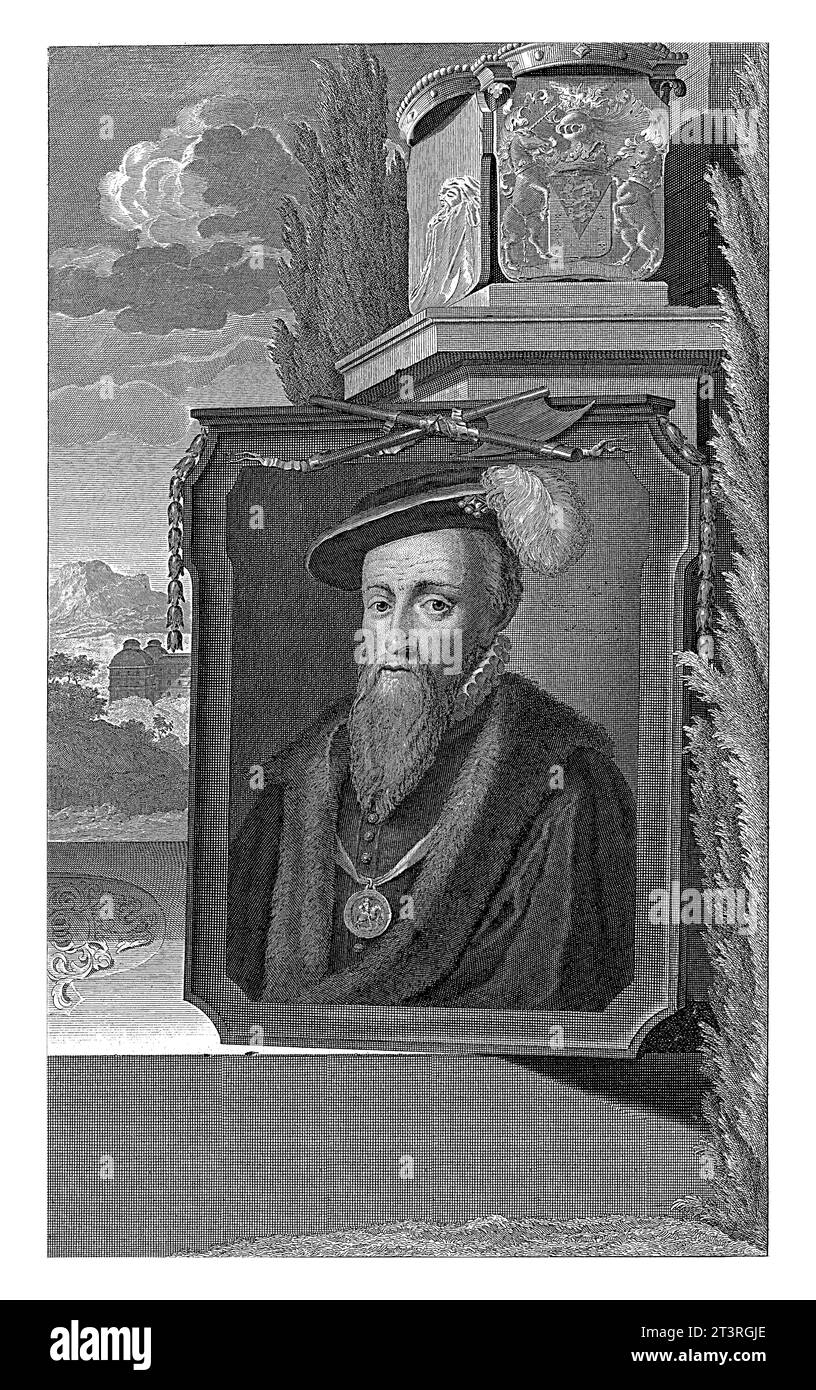 Portrait d'Edward Seymour, duc de Summerset, Pieter van Gunst, d'après Adriaen van der Werff, c. 1669 - 1731 Edward Seymour, duc de Summerset. Banque D'Images