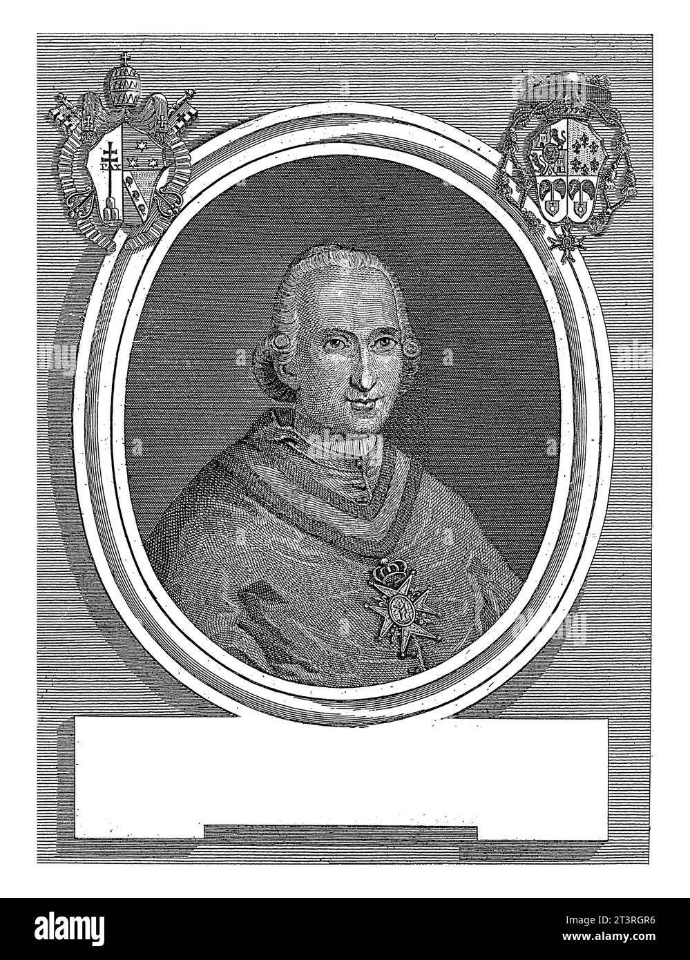 Portrait de Luis Mara -a de Borbon y Vallabriga, Carlo Antonini, 1800 - 1805 Portrait du cardinal Luis Mara -a de Borbon y Vallabriga dans un ovale. Banque D'Images