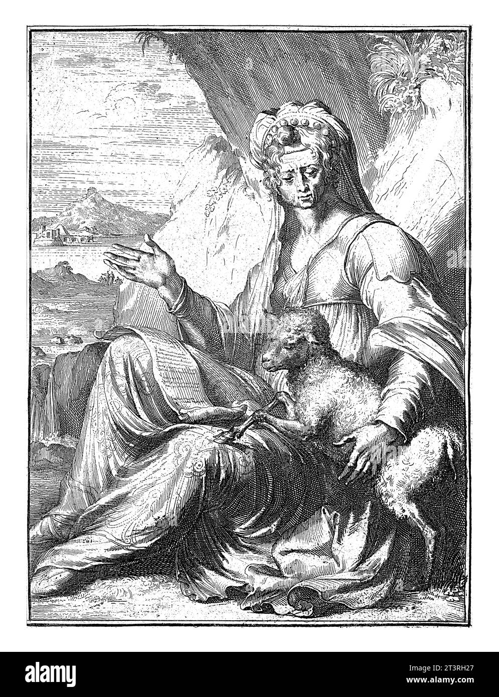 Sibylle d'Érythrée, Romeyn de Hooghe (attribué à), d'après Romeyn de Hooghe, 1688 Sibylle d'Érythrée Banque D'Images