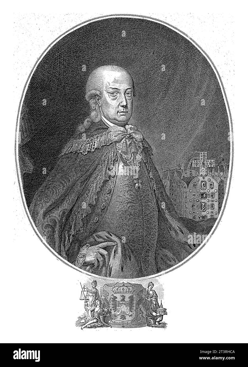 Portrait de Léopold II, Théodore de Roode, d'après T. Palqua, 1790 - 1798 Portrait de Léopold II, archiduc d'Autriche, grand-duc de Toscane, prince de Banque D'Images