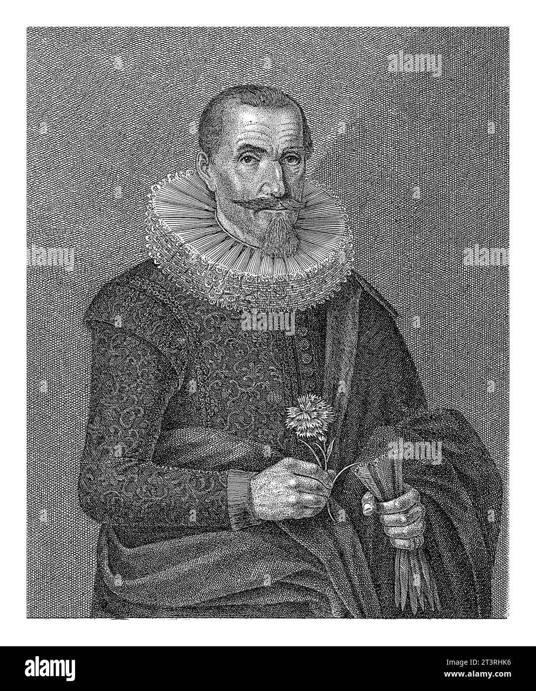 Portrait de Hans Negelein, Johann Friedrich Leonard, d'après Michael Herr, 1669 Portrait de Hans Negelein, entrepreneur à Nuremberg. Banque D'Images