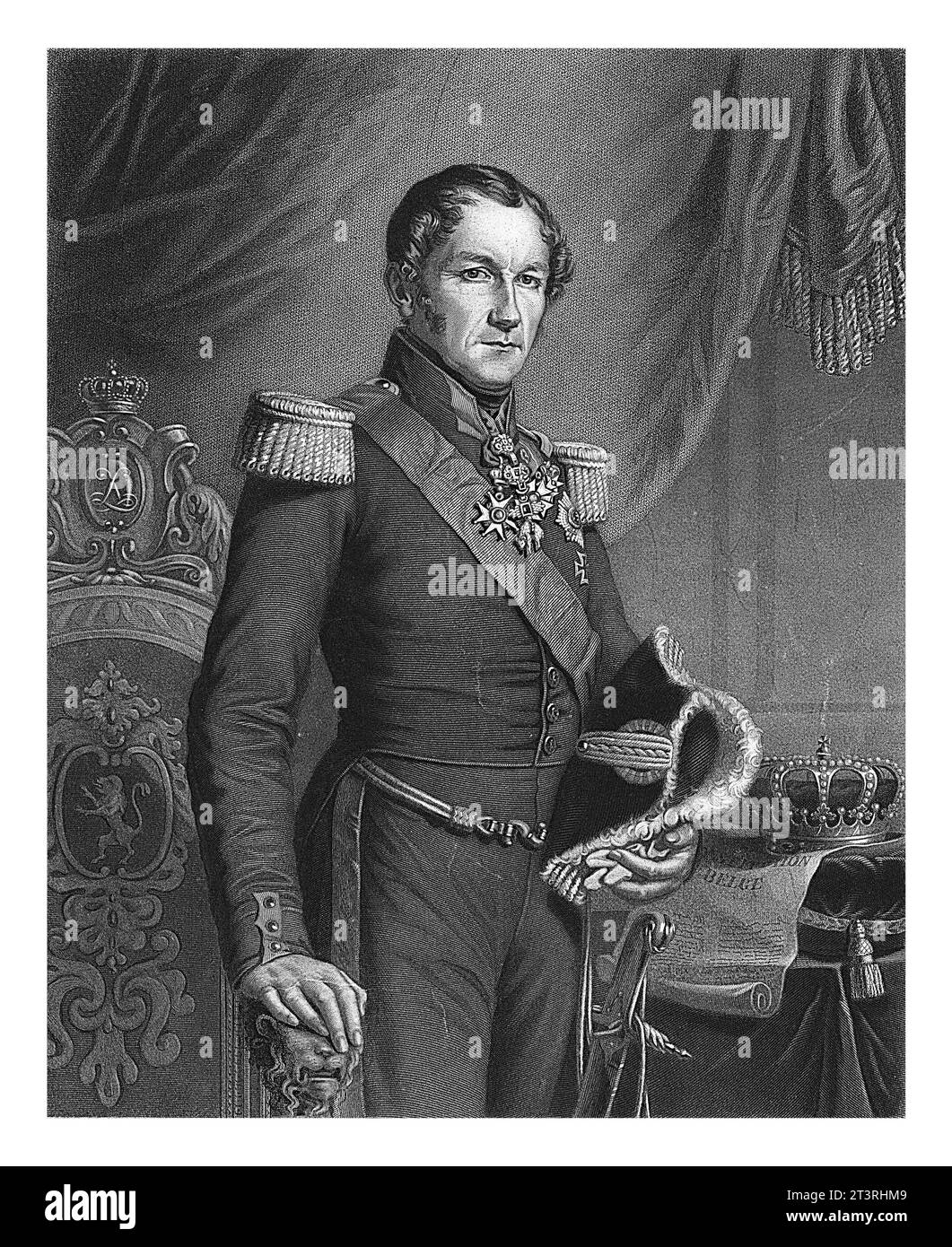 Portrait de Léopold Ier, roi de Belgique, Lucio Querino Lelli, 1853 Banque D'Images