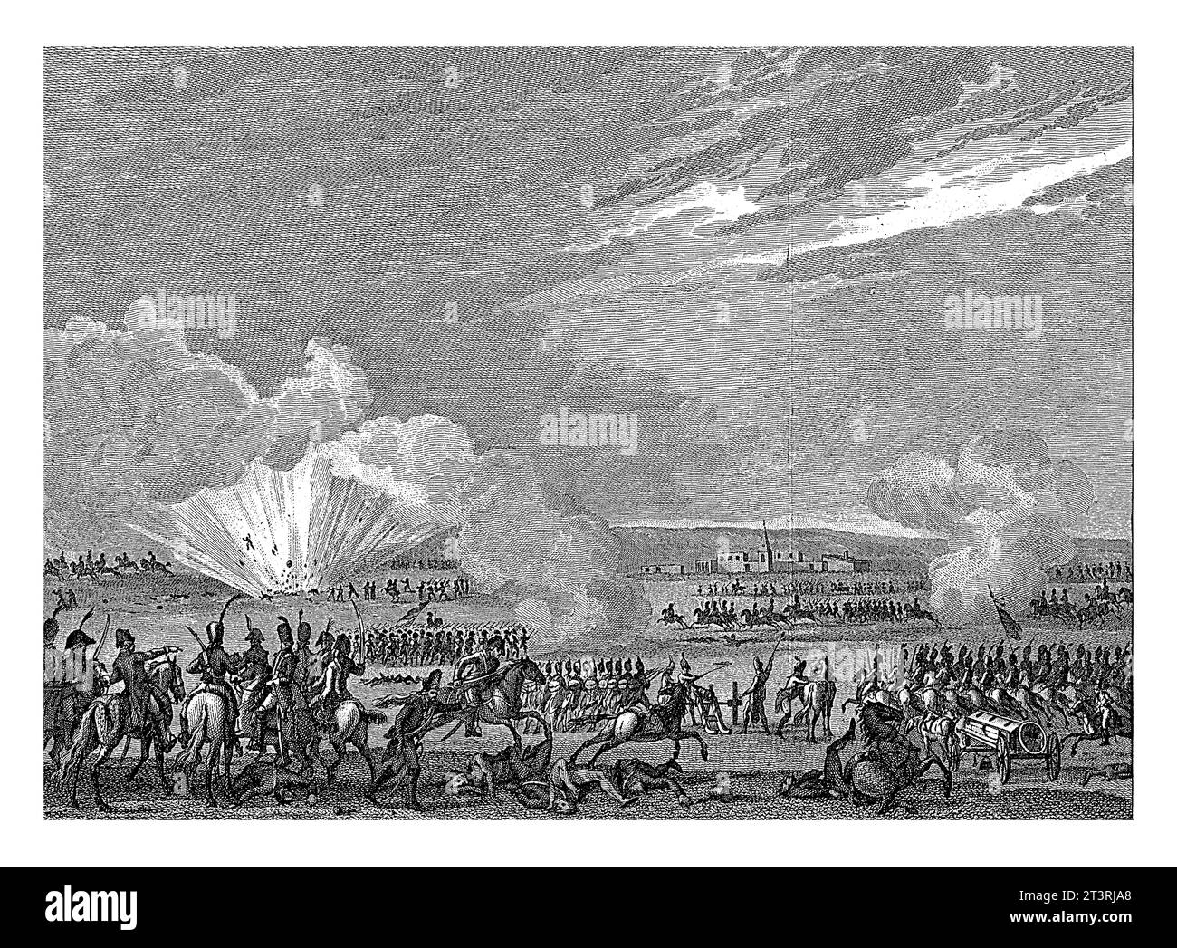 Bataille de Morengo, commandée par le premier Consul, le 14 juin 1800, Reinier Vinkeles (I), après Berteaux, 1800 - 1802 bataille de Marengo commandée par Napo Banque D'Images