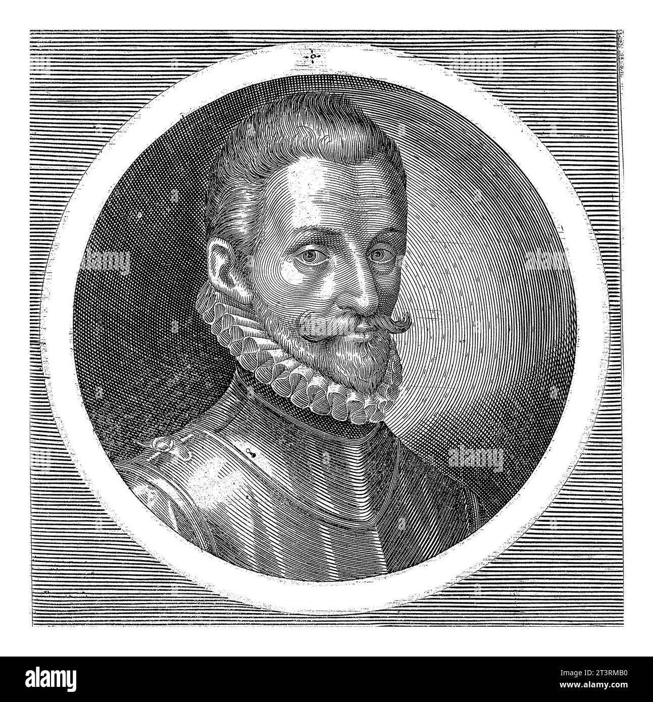Portrait de Willem Lodewijk, anonyme, d'après Crispijn van de passe, 1615 Portrait de Willem Lodewijk, comte de Nassau, stadholder de Frise. Banque D'Images