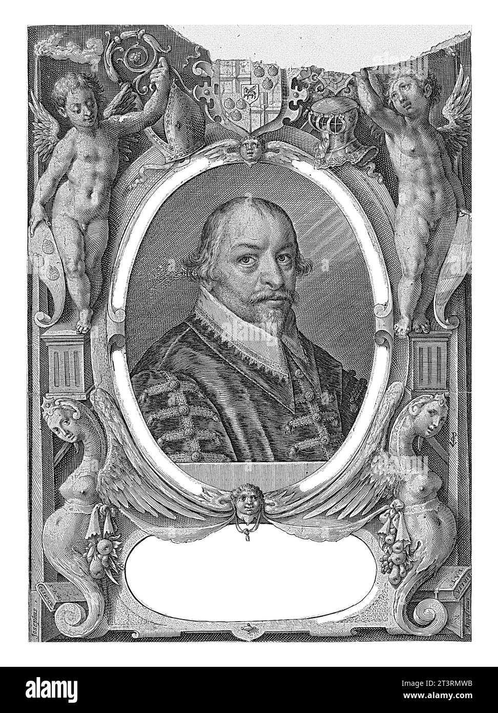 Portrait de Lothar van Metternich, Crispijn van de passe (I), d'après Gortzius Geldorp, 1574 - 1637 Portrait de Lothar van Metternich, archevêque de Tri Banque D'Images
