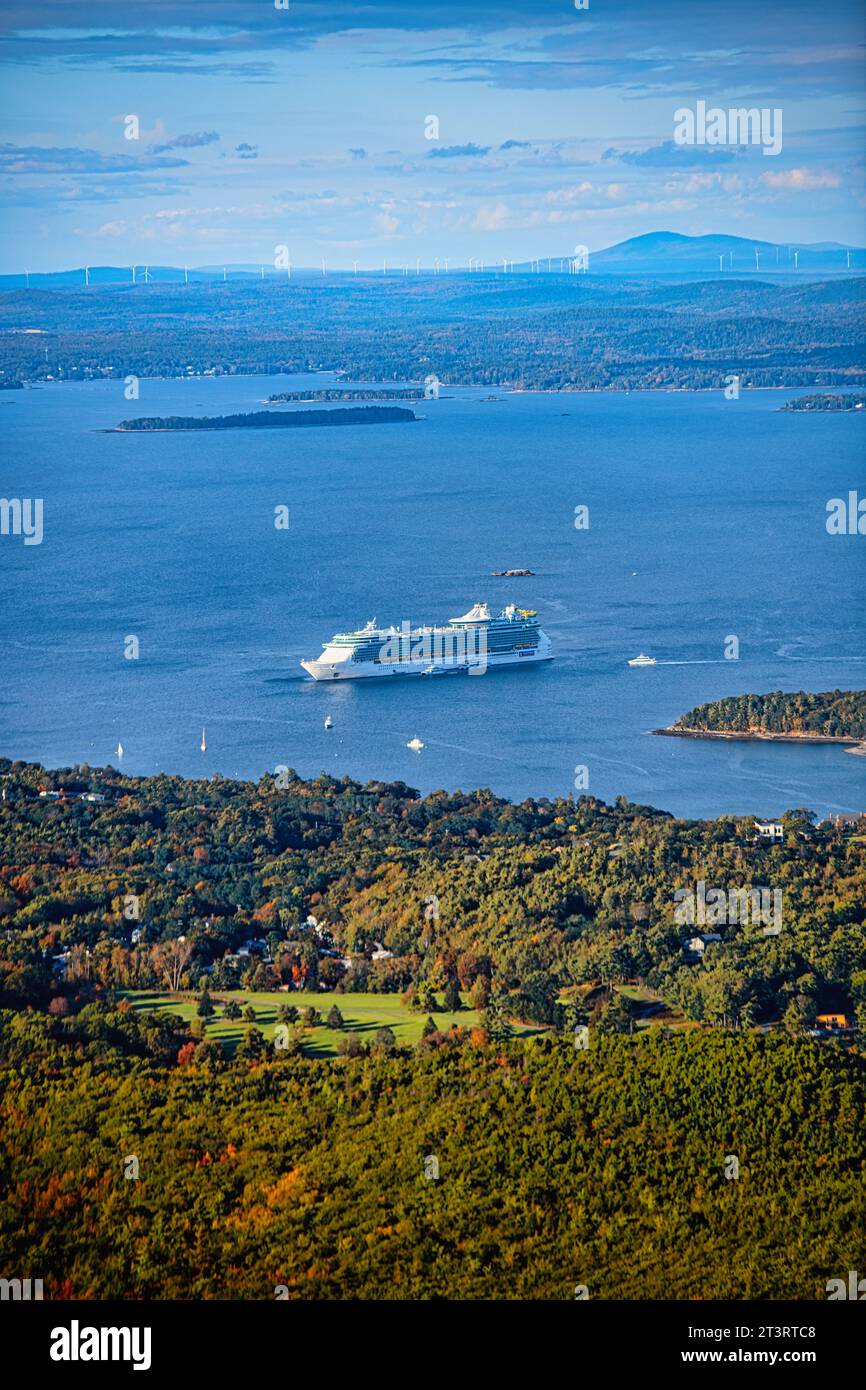 Bar Harbor Maine à l'automne Banque D'Images