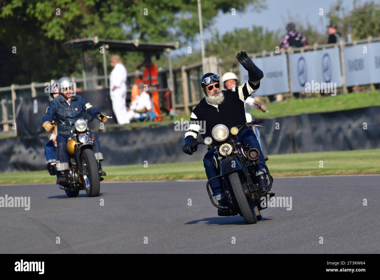 Harley Davidson, Track Parade - Motorcycle Celebration, environ 200 motos présentées dans les tours de parade du matin, y compris des tenues de side-car et trike à moteur Banque D'Images