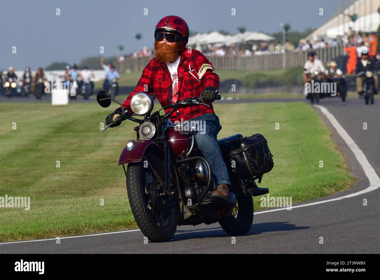 Harley Davidson, Track Parade - Motorcycle Celebration, environ 200 motos présentées dans les tours de parade du matin, y compris des tenues de side-car et trike à moteur Banque D'Images