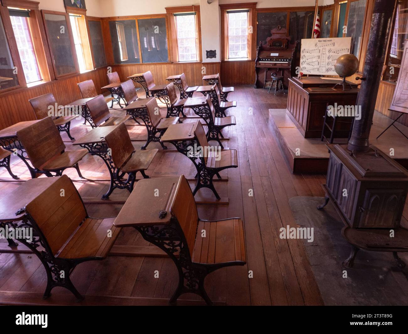 L'école d'une pièce au Shaker Village à Canterbury, NH le 13 octobre 2023. Photo de Francis Specker Banque D'Images