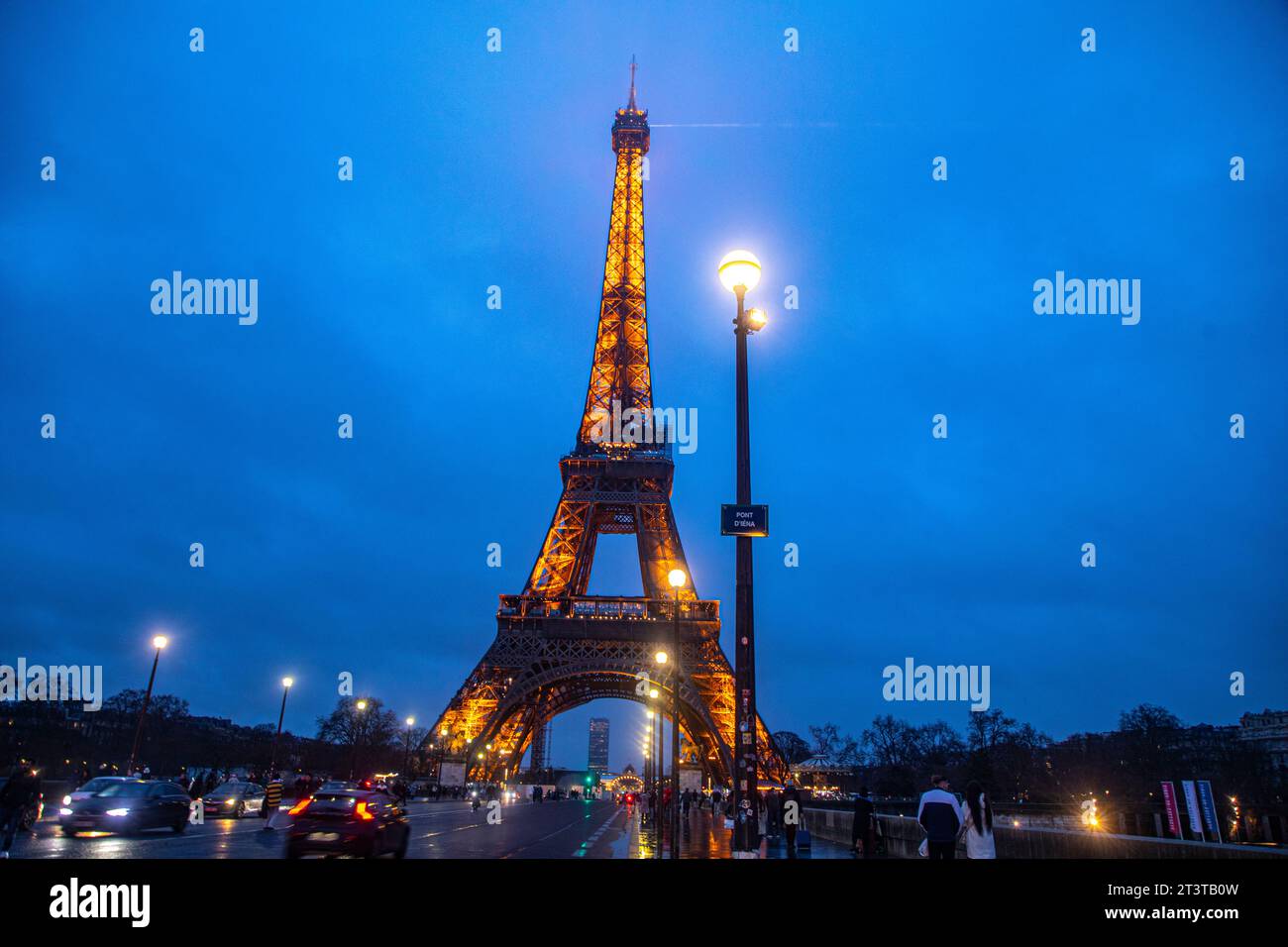 La Tour Eiffel à Paris, France. Banque D'Images