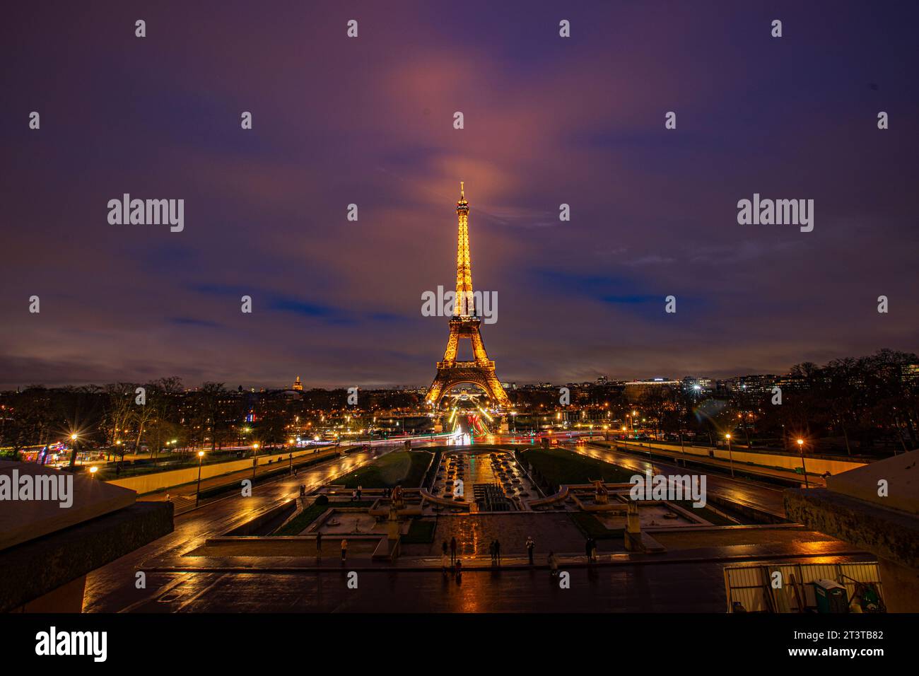 La Tour Eiffel à Paris, France. Banque D'Images