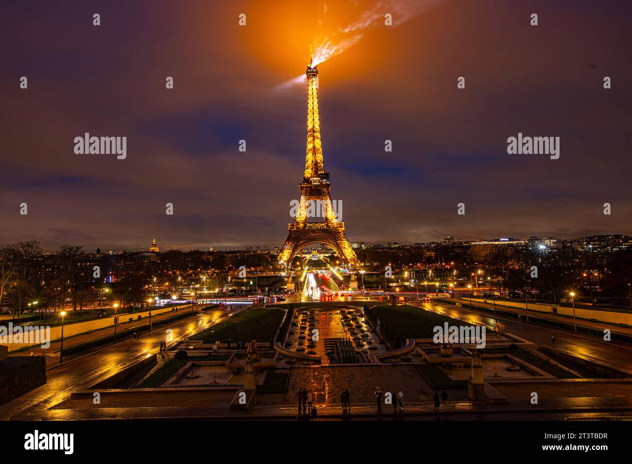 La Tour Eiffel à Paris, France. Banque D'Images