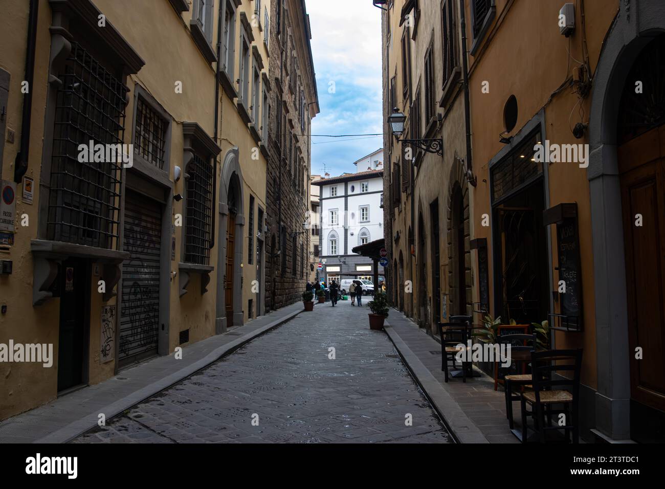 Ruelle dans le centre-ville de Florence, Toscane, Italie Banque D'Images