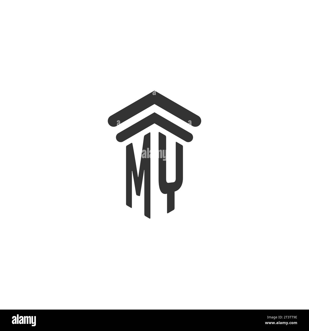 MON original pour le modèle de conception de logo de cabinet d'avocats Illustration de Vecteur