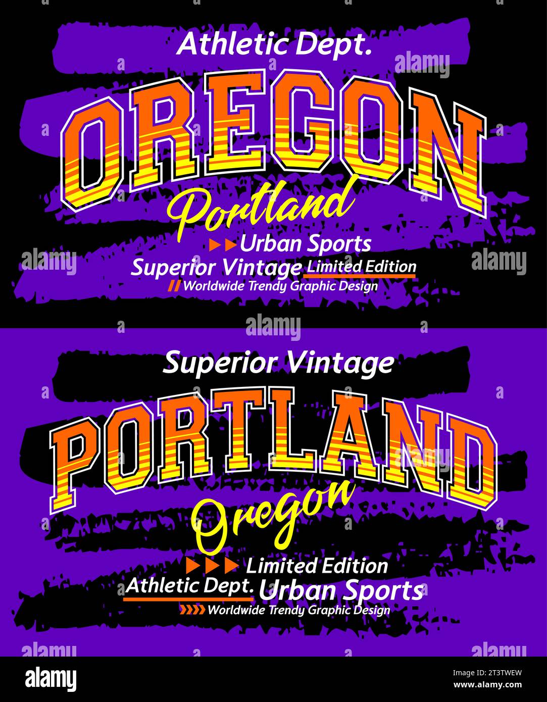 Oregon Portland typeface grunge vintage College, typographie, pour t-shirt, affiches, étiquettes, etc Illustration de Vecteur