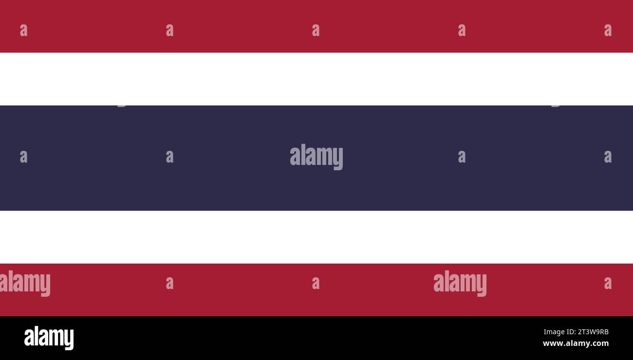 Drapeau national de la Thaïlande qui peut être utilisé pour célébrer les jours nationaux. Illustration vectorielle Illustration de Vecteur
