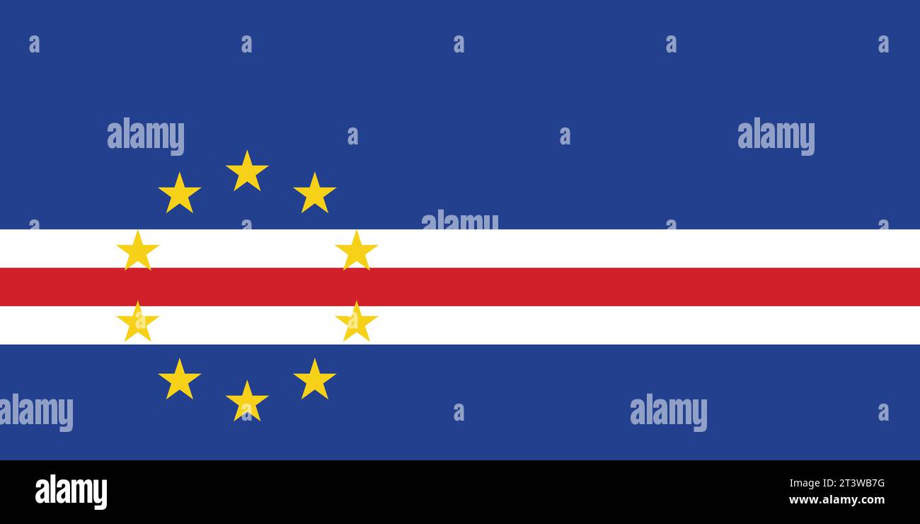 Drapeau national de Cap-Vert Cabo Verde qui peut être utilisé pour les journées nationales. Illustration vectorielle Illustration de Vecteur