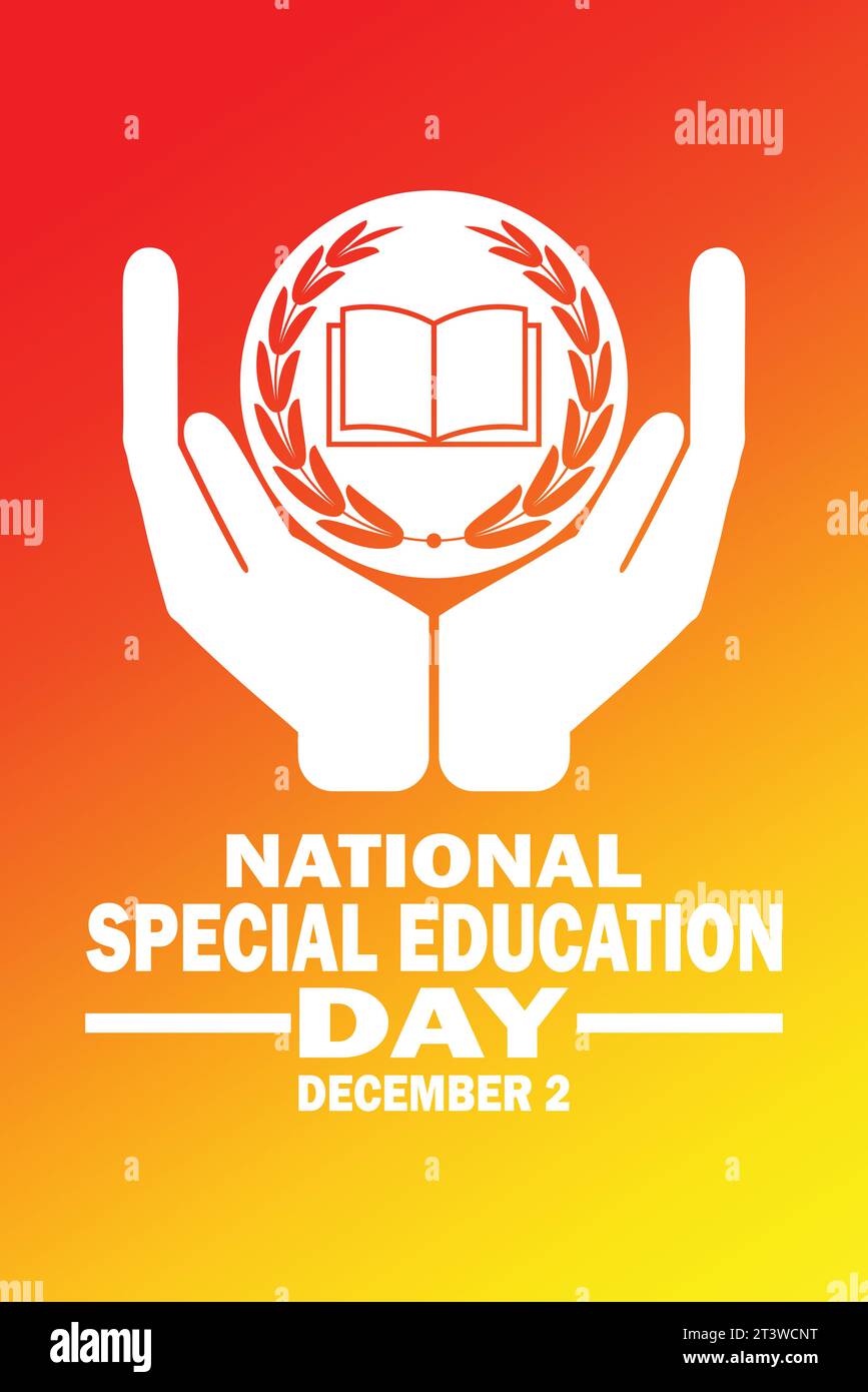 Illustration vectorielle de la Journée nationale de l'éducation spéciale. Décembre 02. Modèle de conception pour bannière, affiche, flyer. Illustration de Vecteur