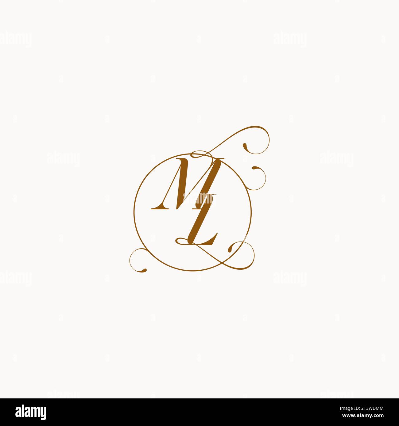 ML logo de mariage unique symbole de votre mariage et vous pouvez l'utiliser sur votre papeterie de mariage Illustration de Vecteur