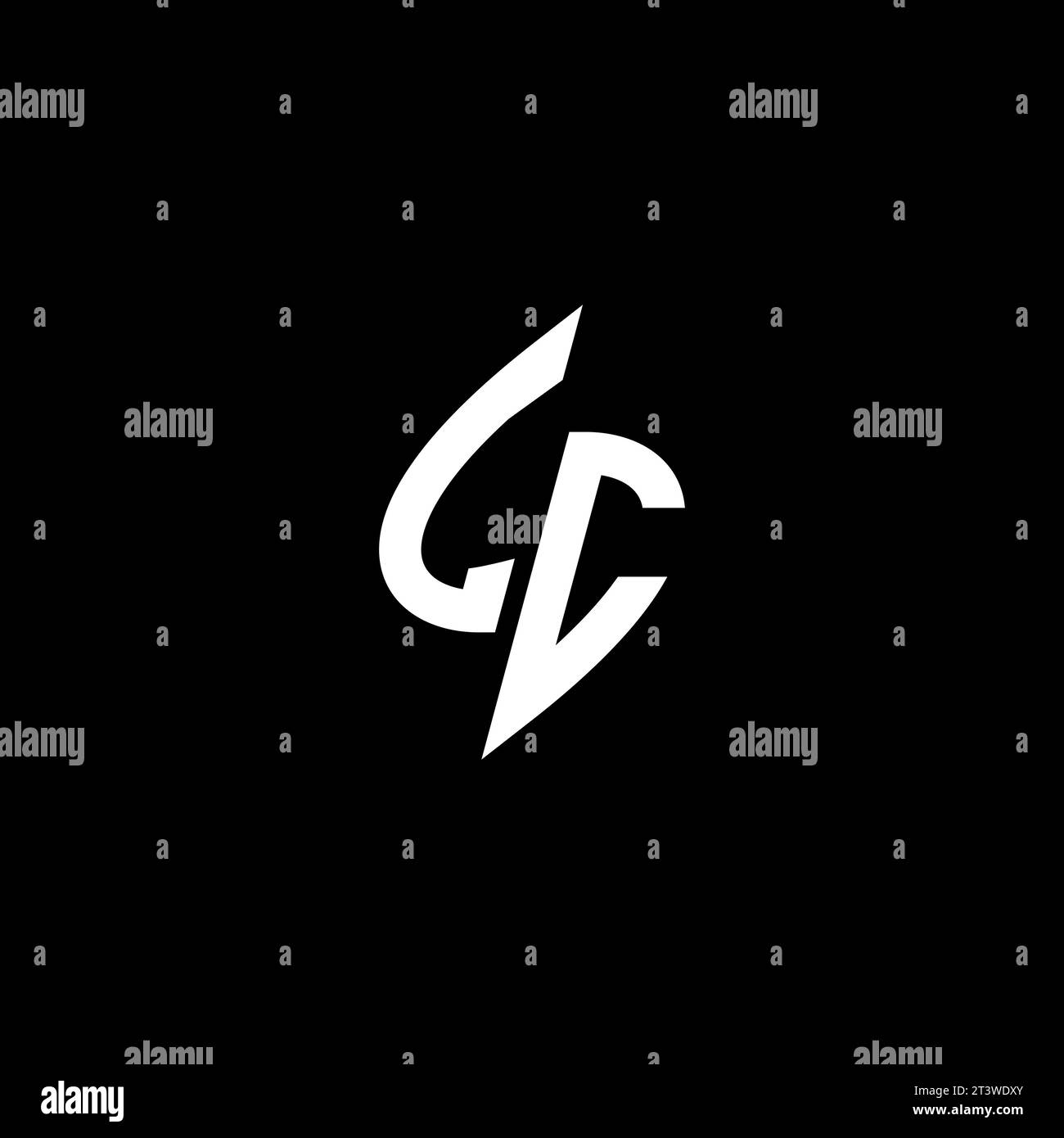 Conception de logo eSport monogramme LC avec concept de forme fraîche dans le vecteur Illustration de Vecteur