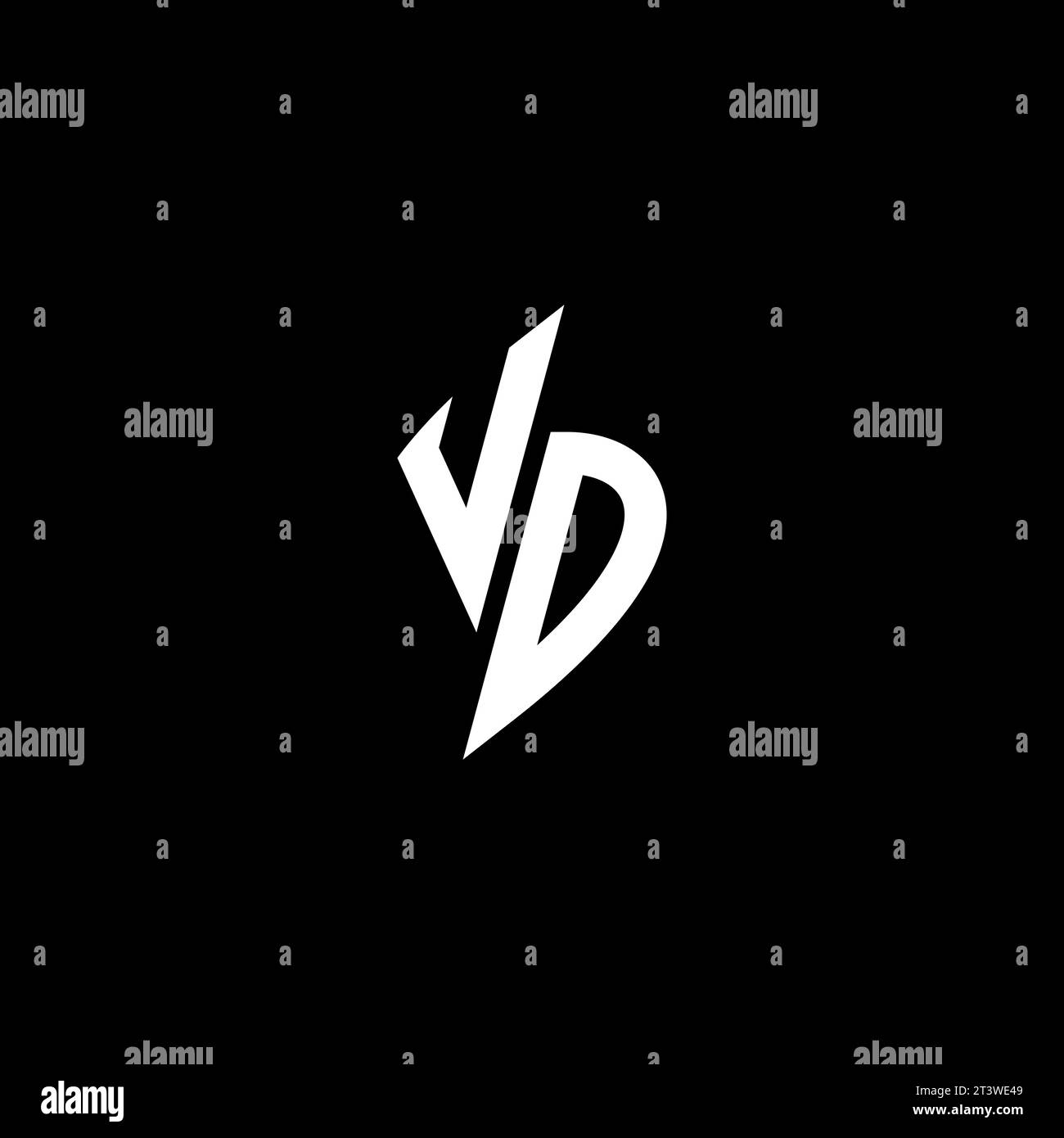 Conception de logo eSport monogramme VD avec concept de forme fraîche dans le vecteur Illustration de Vecteur