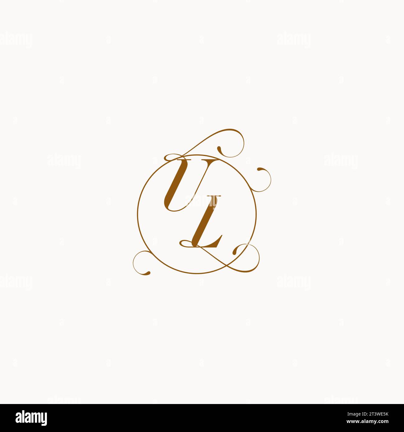 UL symbole unique de logo de mariage de votre mariage et vous pouvez l'utiliser sur votre papeterie de mariage Illustration de Vecteur