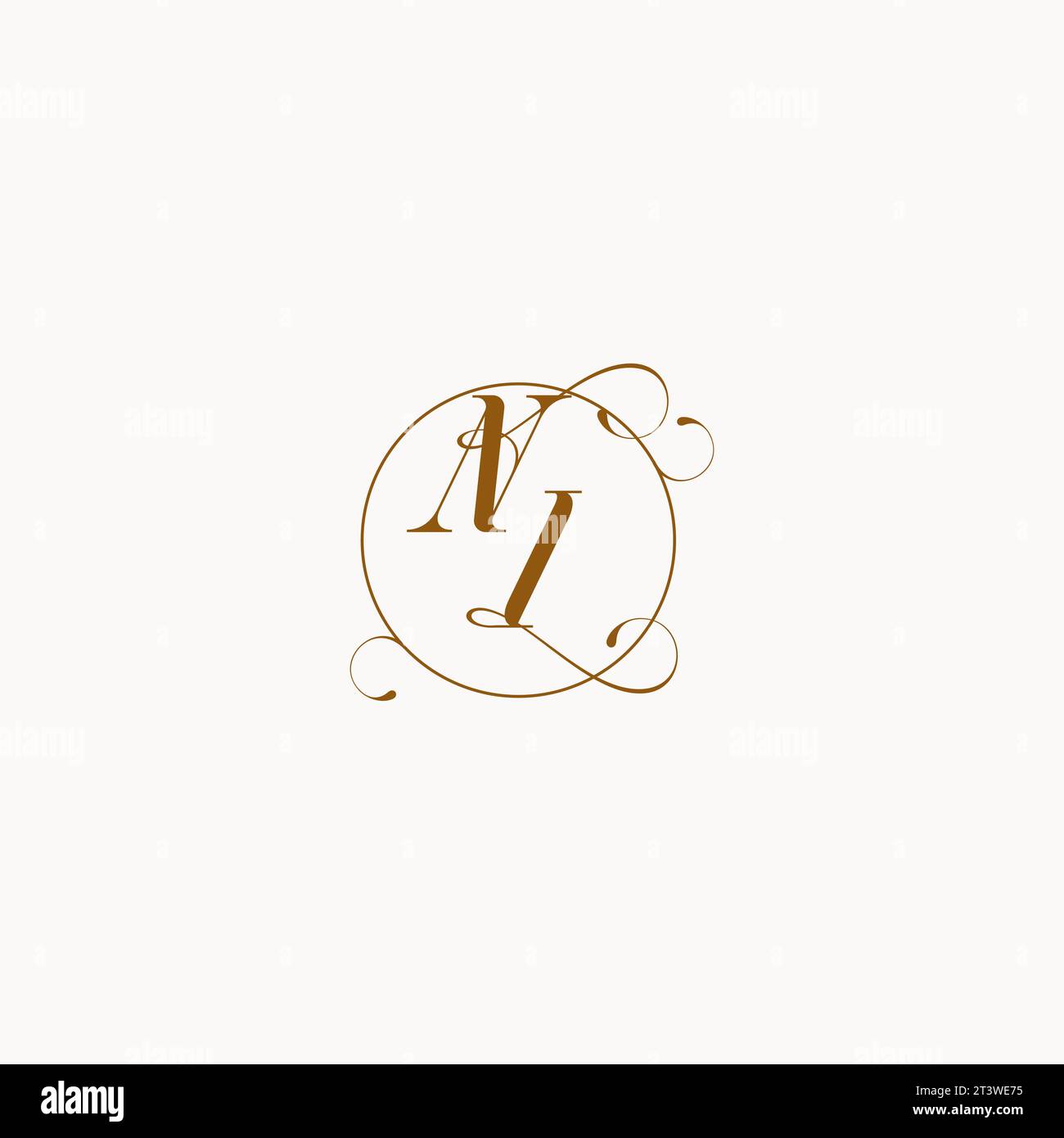 NI symbole unique de logo de mariage de votre mariage et vous pouvez l'utiliser sur votre papeterie de mariage Illustration de Vecteur