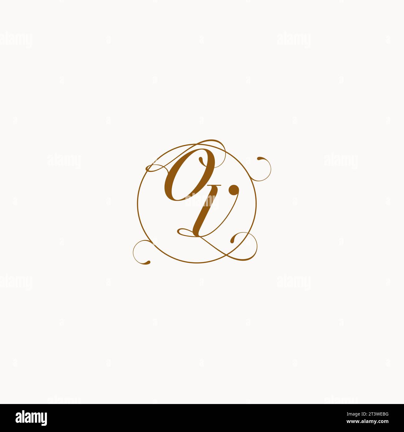 OV logo de mariage unique symbole de votre mariage et vous pouvez l'utiliser sur votre papeterie de mariage Illustration de Vecteur