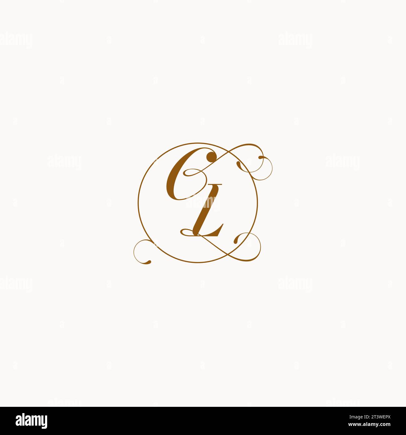 CL symbole unique de logo de mariage de votre mariage et vous pouvez l'utiliser sur votre papeterie de mariage Illustration de Vecteur