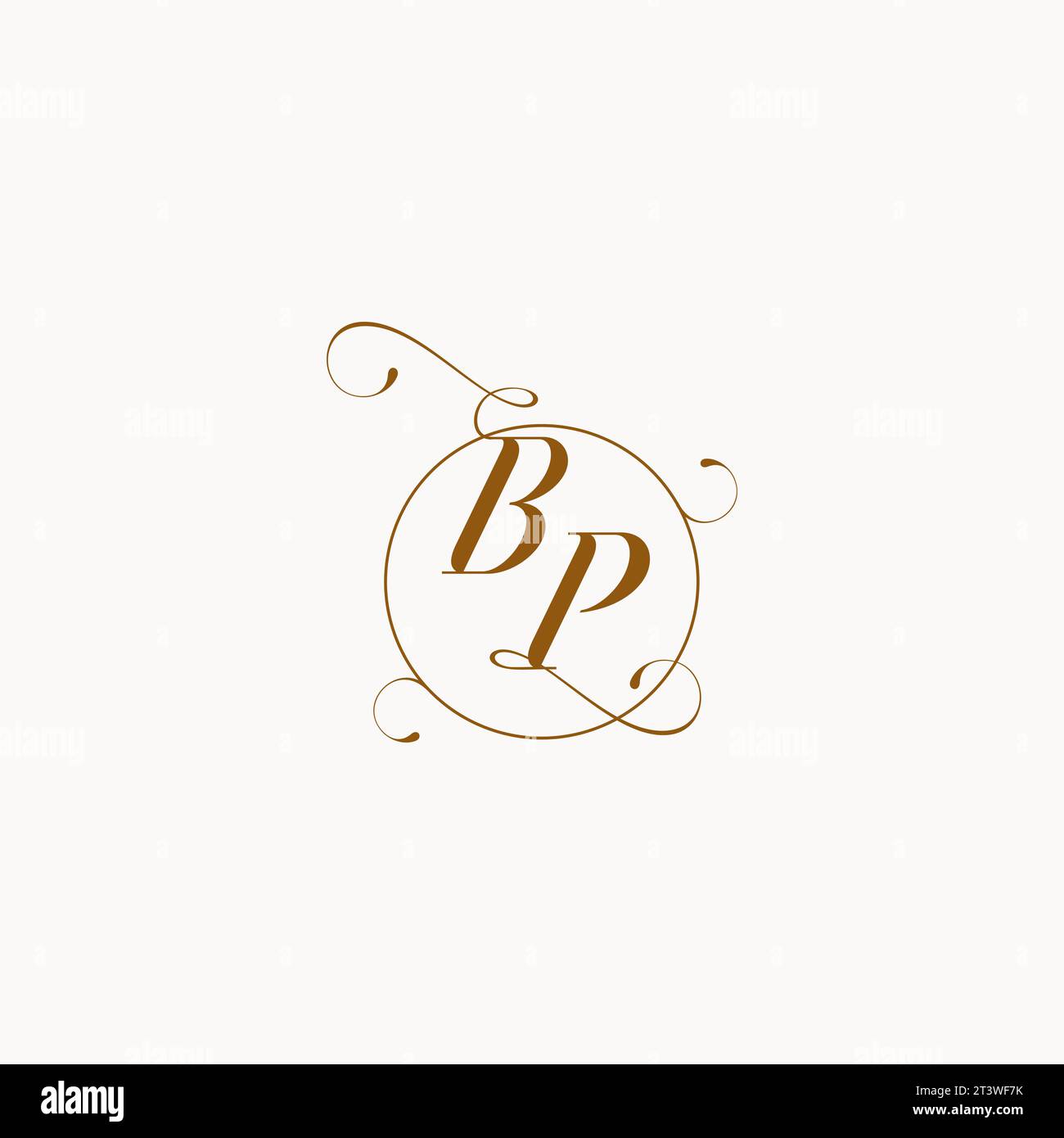 BP logo de mariage unique symbole de votre mariage et vous pouvez l'utiliser sur votre papeterie de mariage Illustration de Vecteur