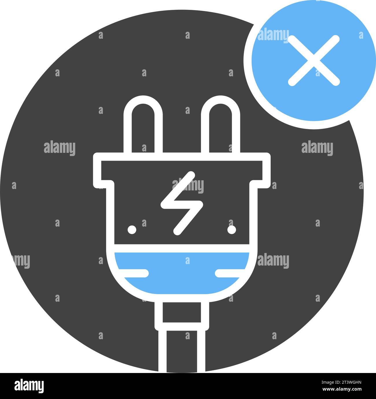 Aucune image vectorielle d'icône d'électricité. Illustration de Vecteur