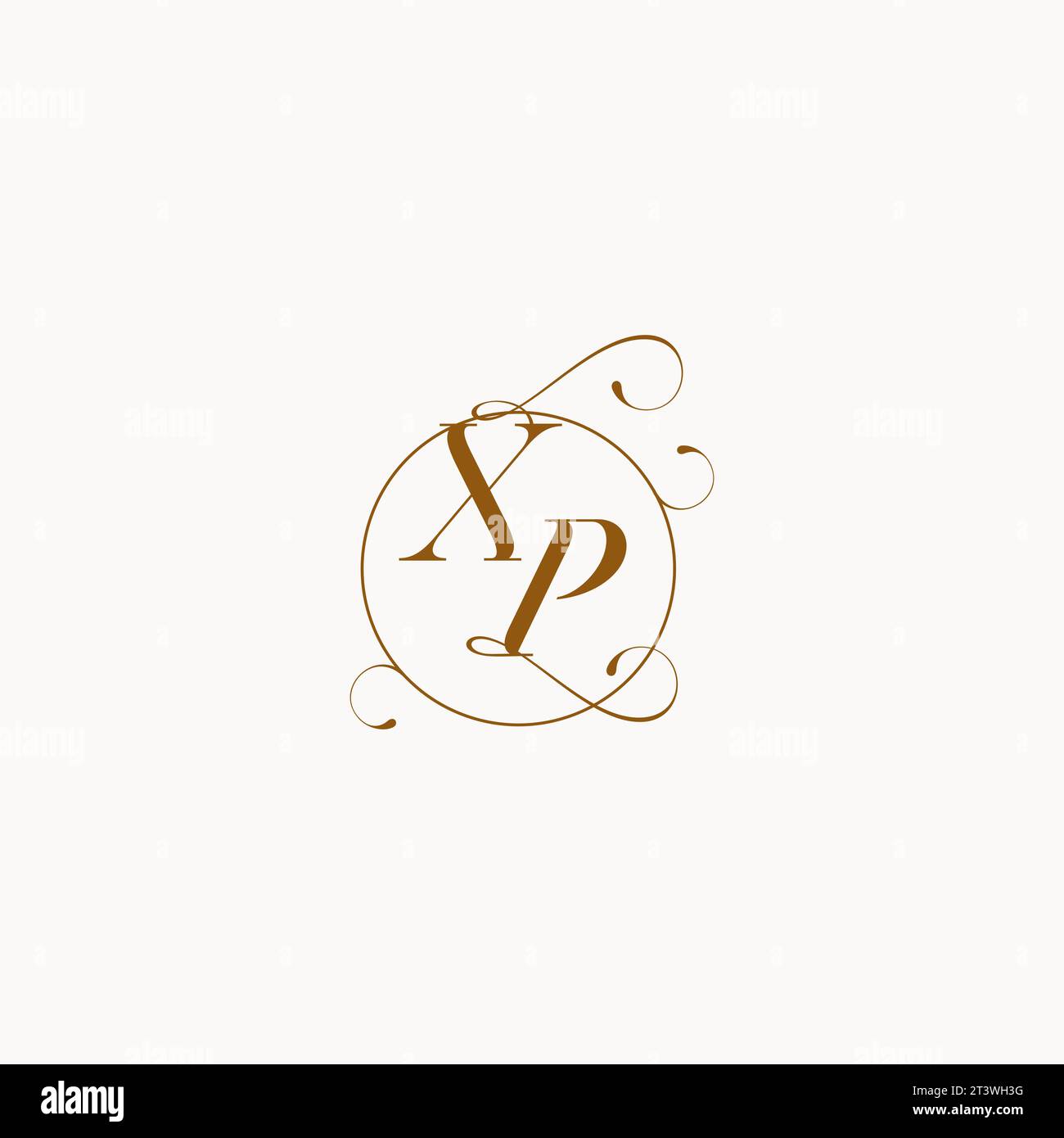 XP logo de mariage symbole unique de votre mariage et vous pouvez l'utiliser sur votre papeterie de mariage Illustration de Vecteur