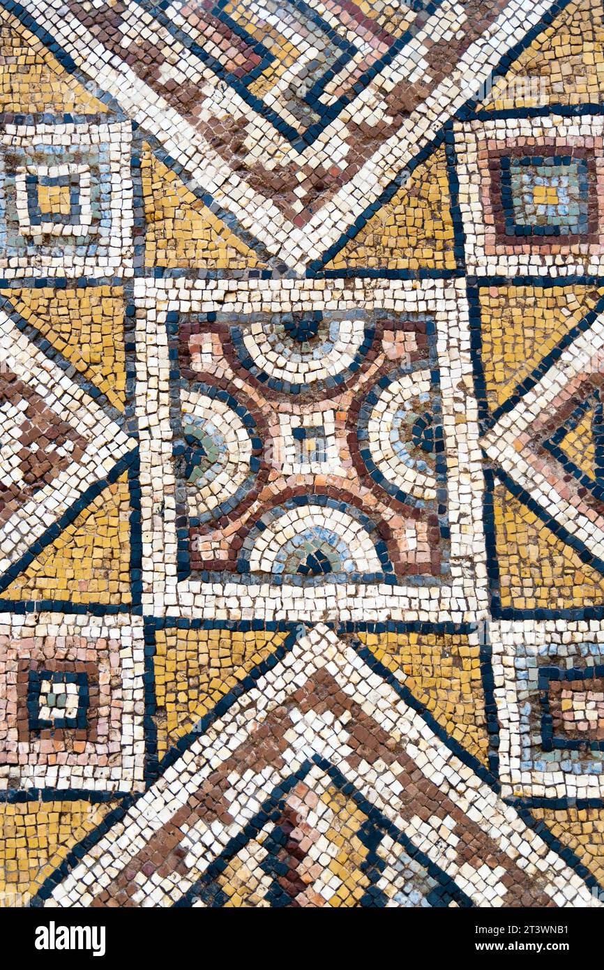 Mosaïques Hierios et Theodoros, Apamée, Syrie, Musées royaux d'Art et d'Histoire, Bruxelles, Belgique Banque D'Images