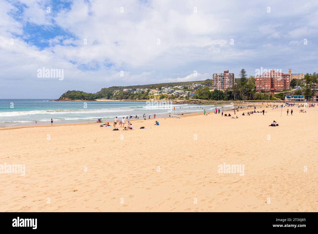 Gens sur Manly Beach, Sydney, Nouvelle-Galles du Sud, Australie Banque D'Images