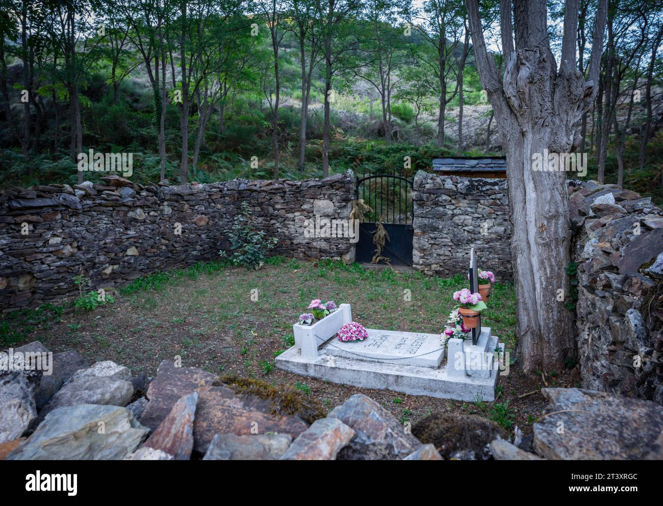 Cimetière Teresa, Bausén, bien culturel d'intérêt local Vallée d'Aran, Catalogne, Espagne. Banque D'Images