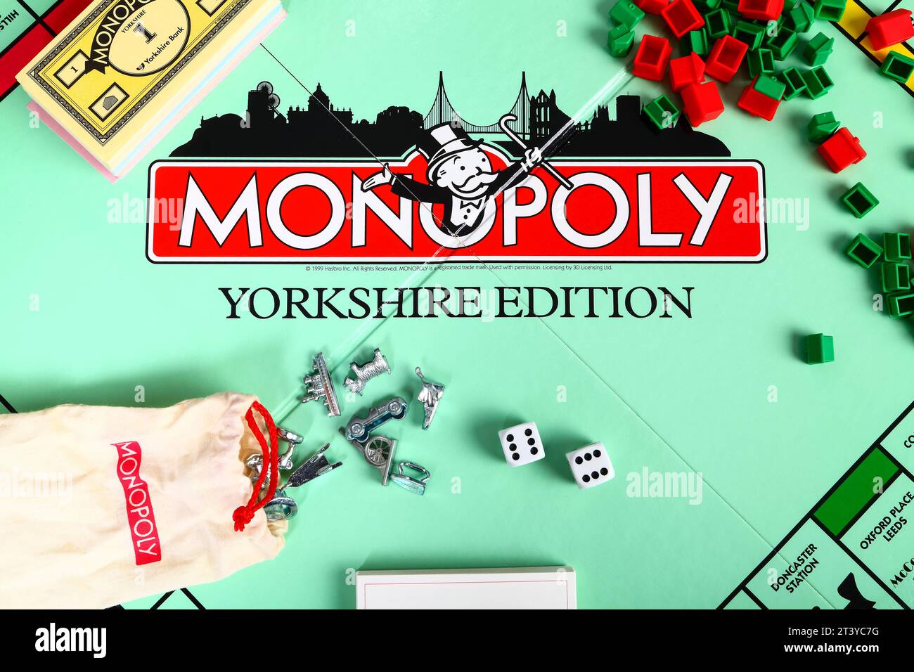 Monopoly Yorkshire Edition du jeu de société populaire Banque D'Images