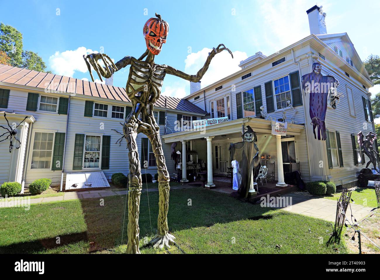 Halloween maison hantée St. James long Island NY Banque D'Images