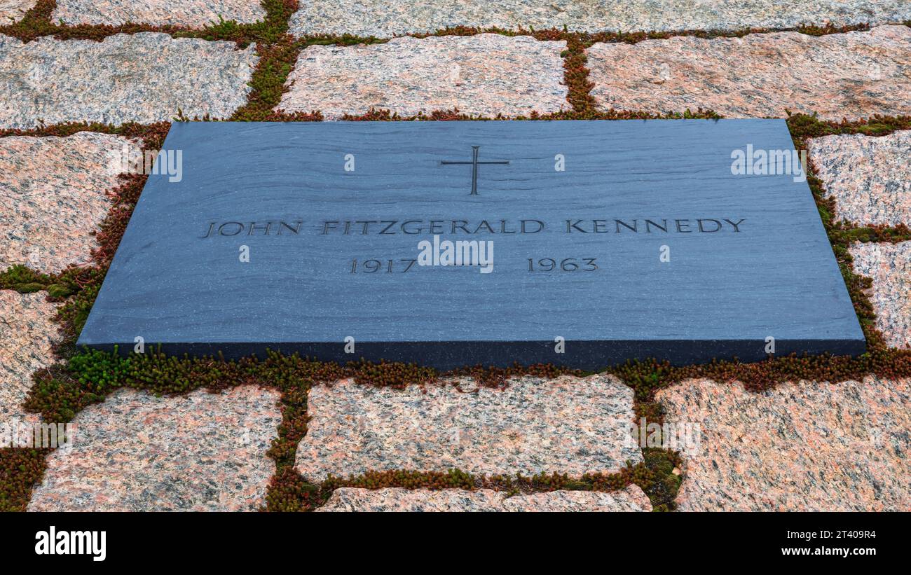 Tombe John F. Kennedy, cimetière national d'Arlington, Arlington, Virginie, États-Unis Banque D'Images