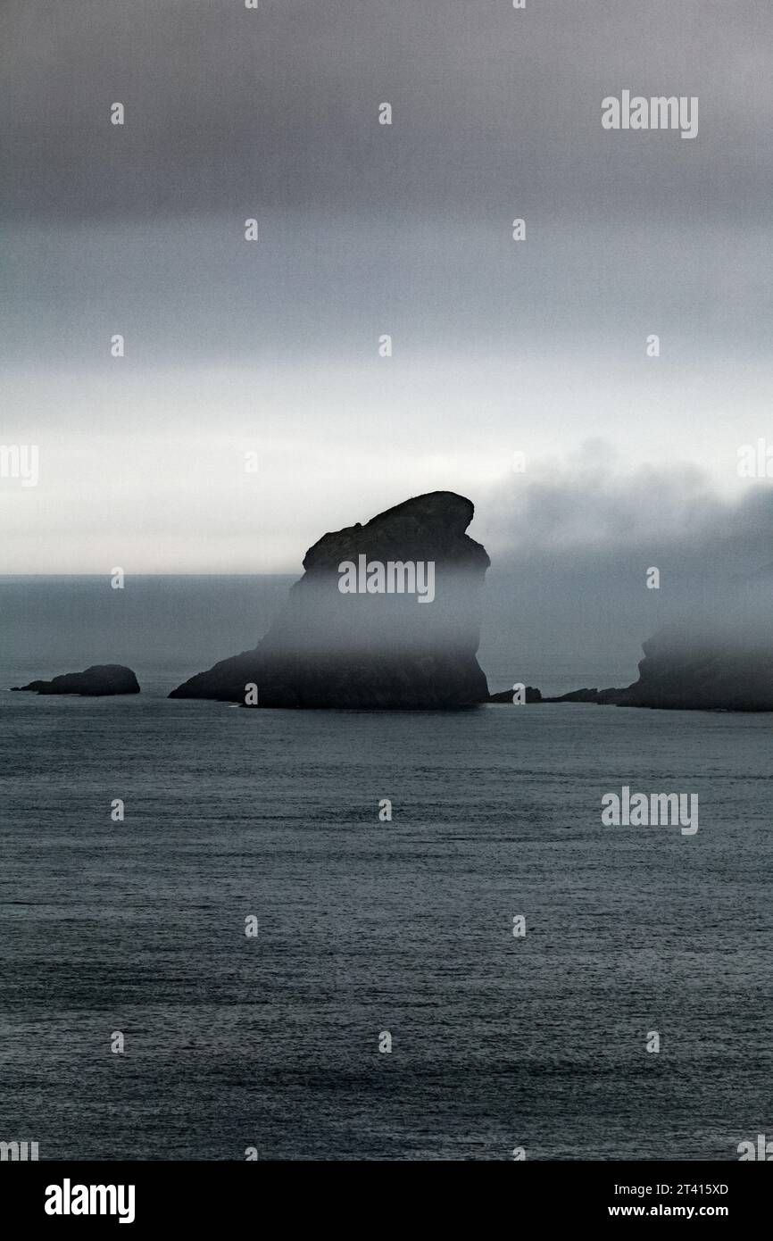 Vue depuis Wooltack point, Pembrokeshire, pays de Galles du Sud Banque D'Images