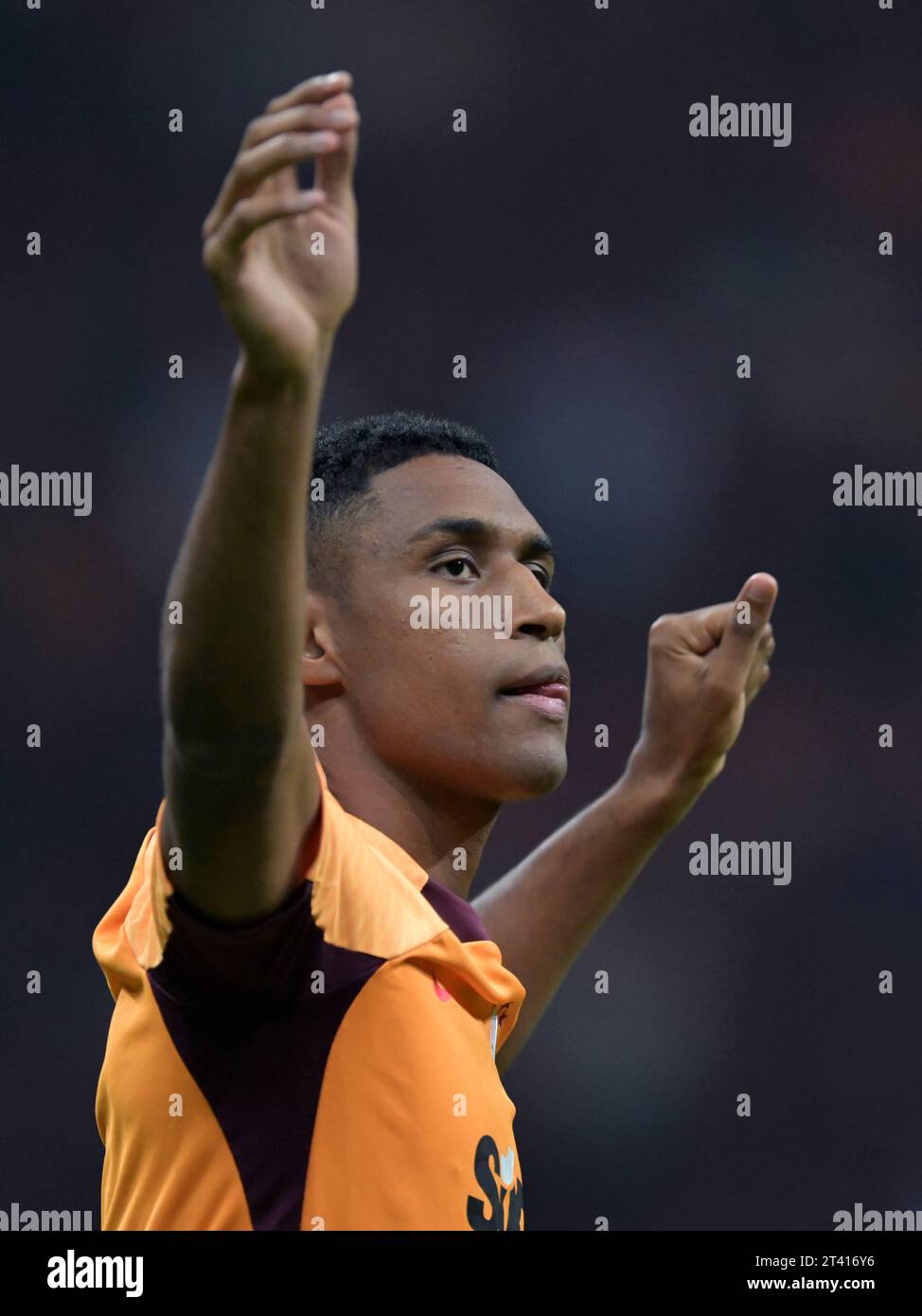 ISTANBUL - tête de Galatasaray lors du match turc Super LIG entre Galatasaray AS et Besiktas AS au Rams Global Stadium le 21 octobre 2023 à Istanbul, Turquie. ANP | Hollandse Hoogte | GERRIT VAN COLOGNE Banque D'Images