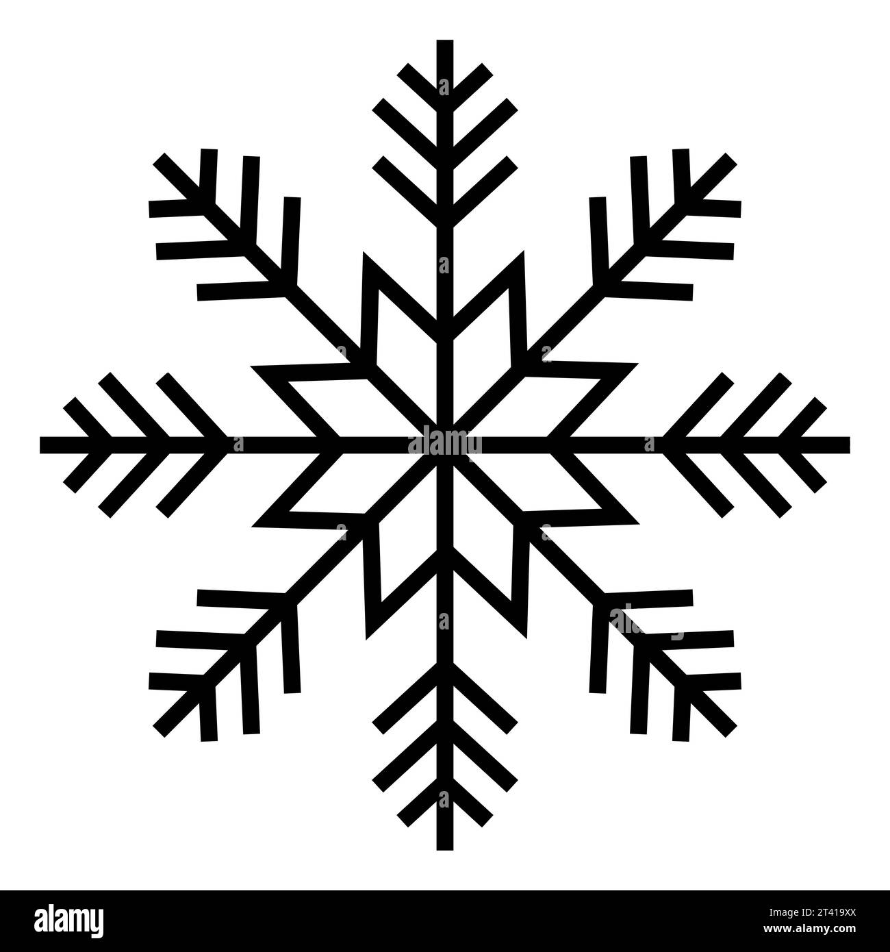 Icône flocon de neige. Symbole météo. Illustration vectorielle Illustration de Vecteur