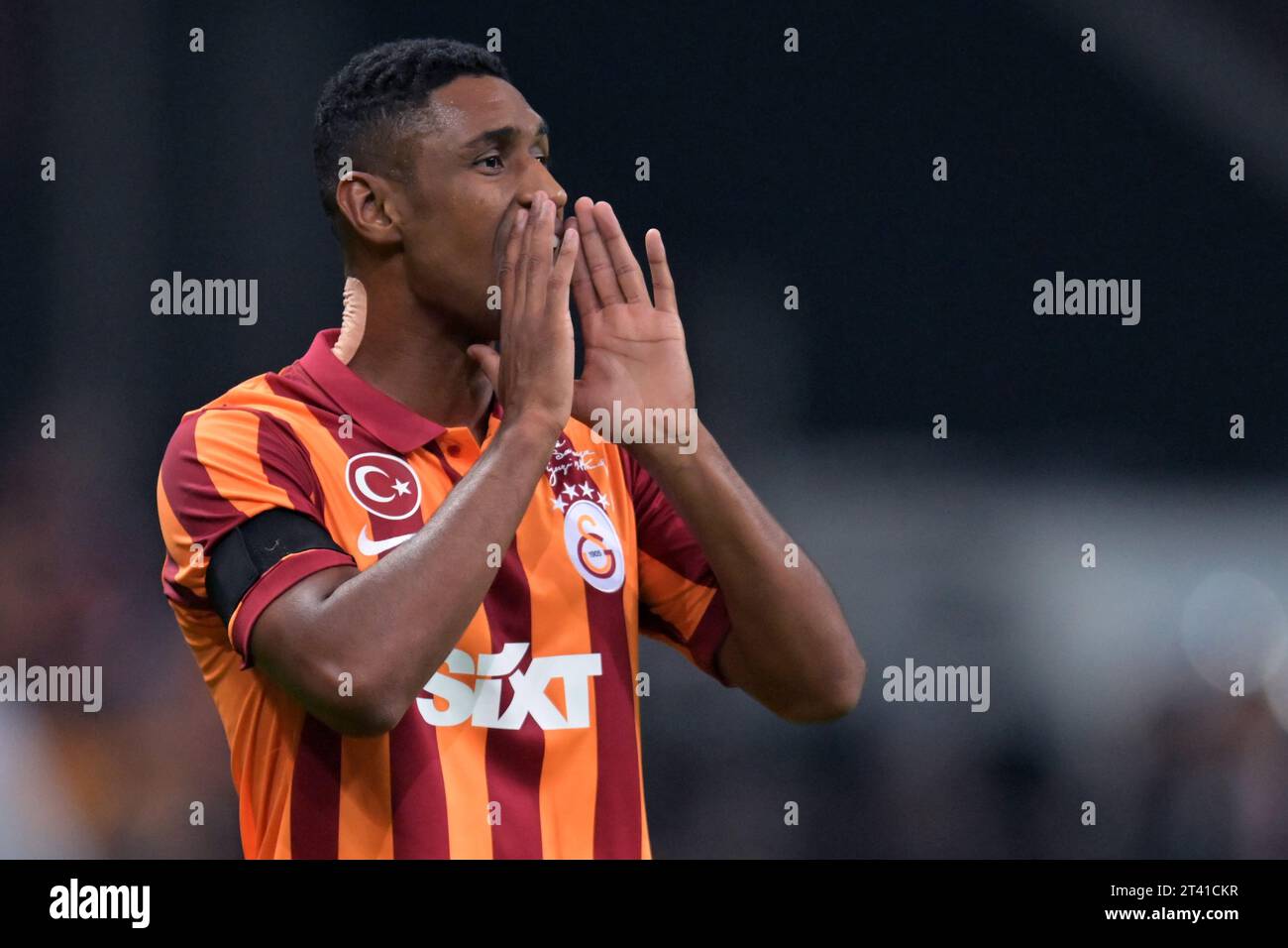 ISTANBUL - tête de Galatasaray lors du match turc Super LIG entre Galatasaray AS et Besiktas AS au Rams Global Stadium le 21 octobre 2023 à Istanbul, Turquie. ANP | Hollandse Hoogte | GERRIT VAN COLOGNE Banque D'Images