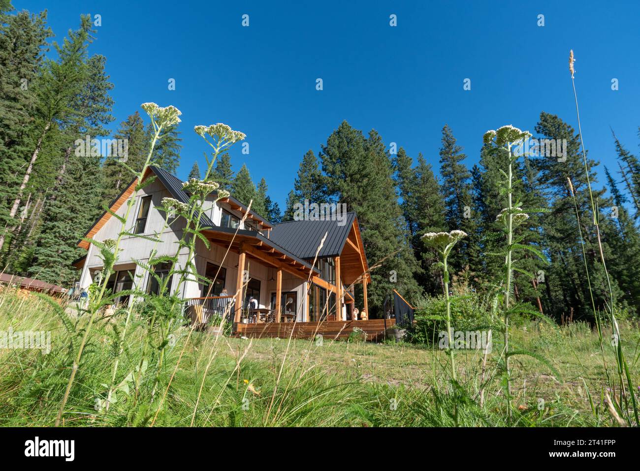 Minam River Lodge, Oregon. Banque D'Images