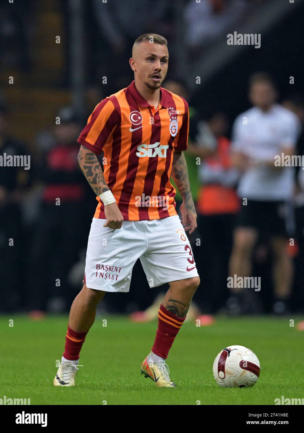 ISTANBUL - Angelino de Galatasaray lors du Super LIG turc entre Galatasaray AS et Besiktas AS au Rams Global Stadium le 21 octobre 2023 à Istanbul, Turquie. ANP | Hollandse Hoogte | GERRIT VAN COLOGNE Banque D'Images