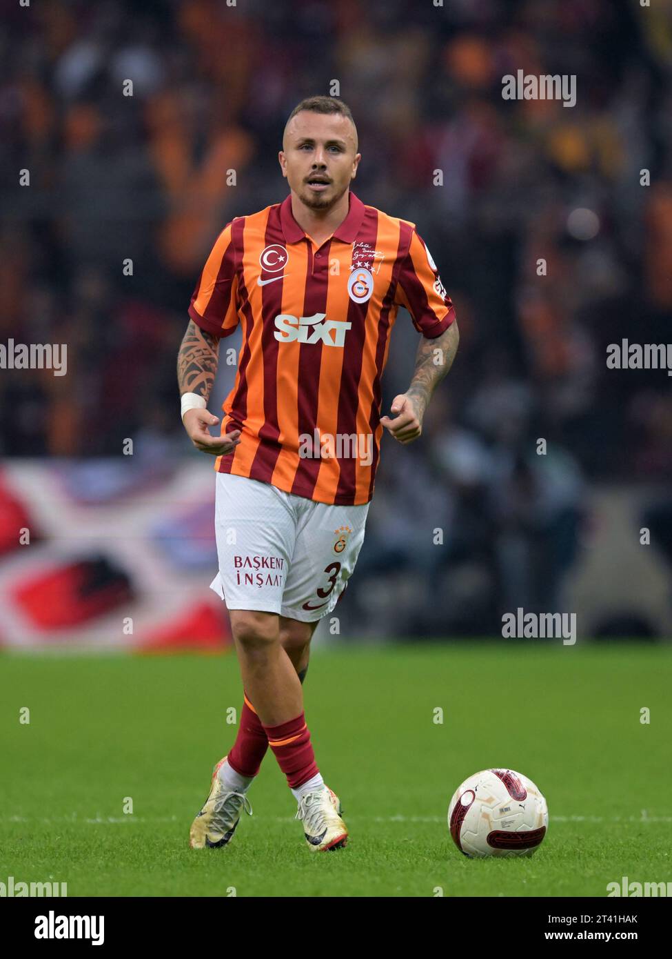 ISTANBUL - Angelino de Galatasaray lors du Super LIG turc entre Galatasaray AS et Besiktas AS au Rams Global Stadium le 21 octobre 2023 à Istanbul, Turquie. ANP | Hollandse Hoogte | GERRIT VAN COLOGNE Banque D'Images