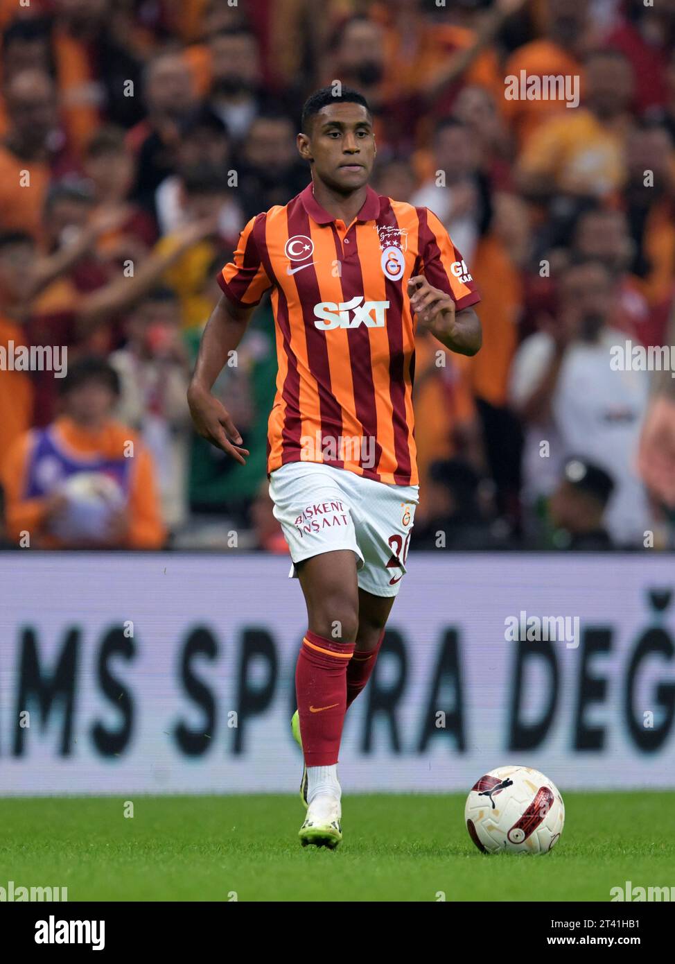 ISTANBUL - tête de Galatasaray lors du match turc Super LIG entre Galatasaray AS et Besiktas AS au Rams Global Stadium le 21 octobre 2023 à Istanbul, Turquie. ANP | Hollandse Hoogte | GERRIT VAN COLOGNE Banque D'Images