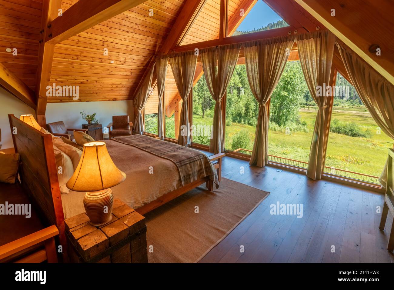 Eagle Cap Suite dans le Minam River Lodge, Oregon. Banque D'Images