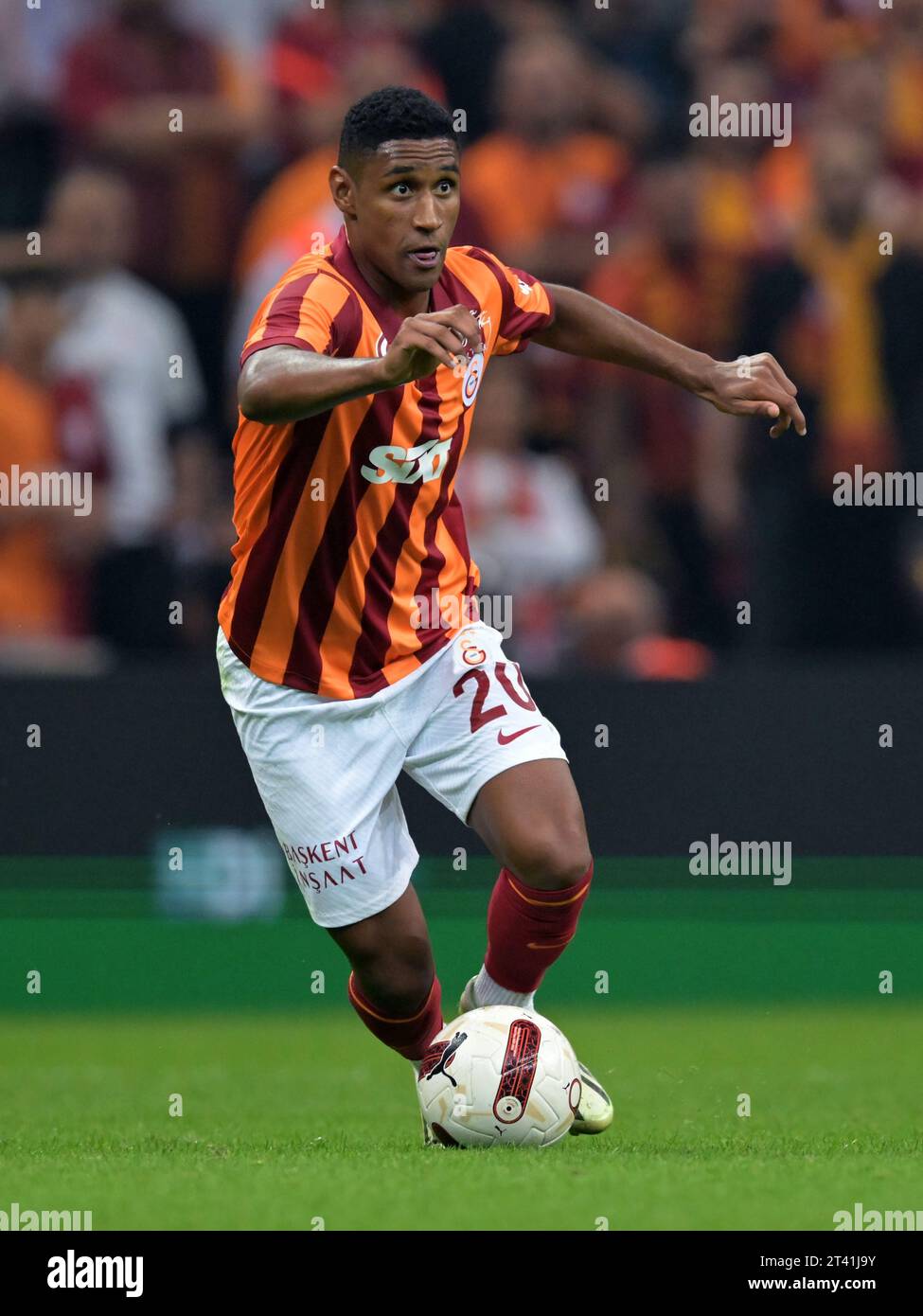 ISTANBUL - tête de Galatasaray lors du match turc Super LIG entre Galatasaray AS et Besiktas AS au Rams Global Stadium le 21 octobre 2023 à Istanbul, Turquie. ANP | Hollandse Hoogte | GERRIT VAN COLOGNE Banque D'Images